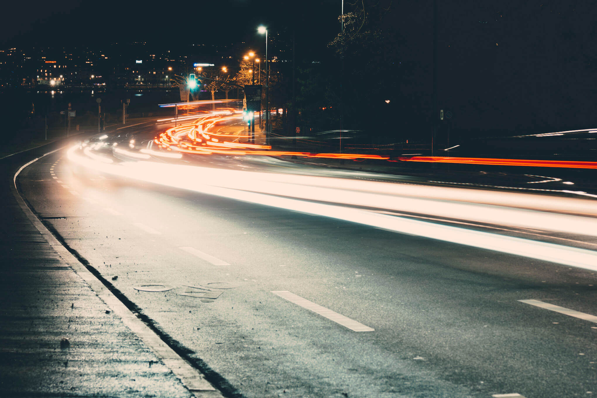 Camera on tripod for long exposure photography
