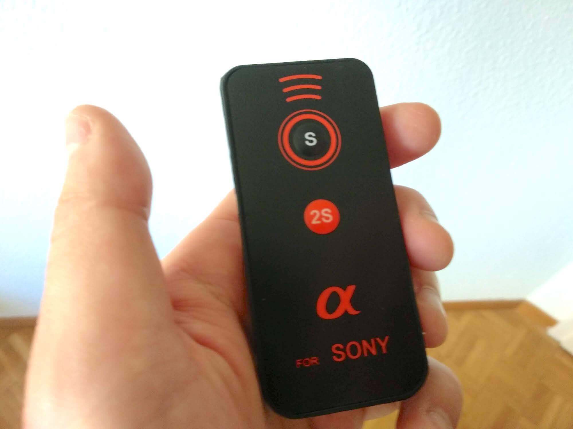 TOOGOO remote control used with Sony a7 III camera for hands-free shooting