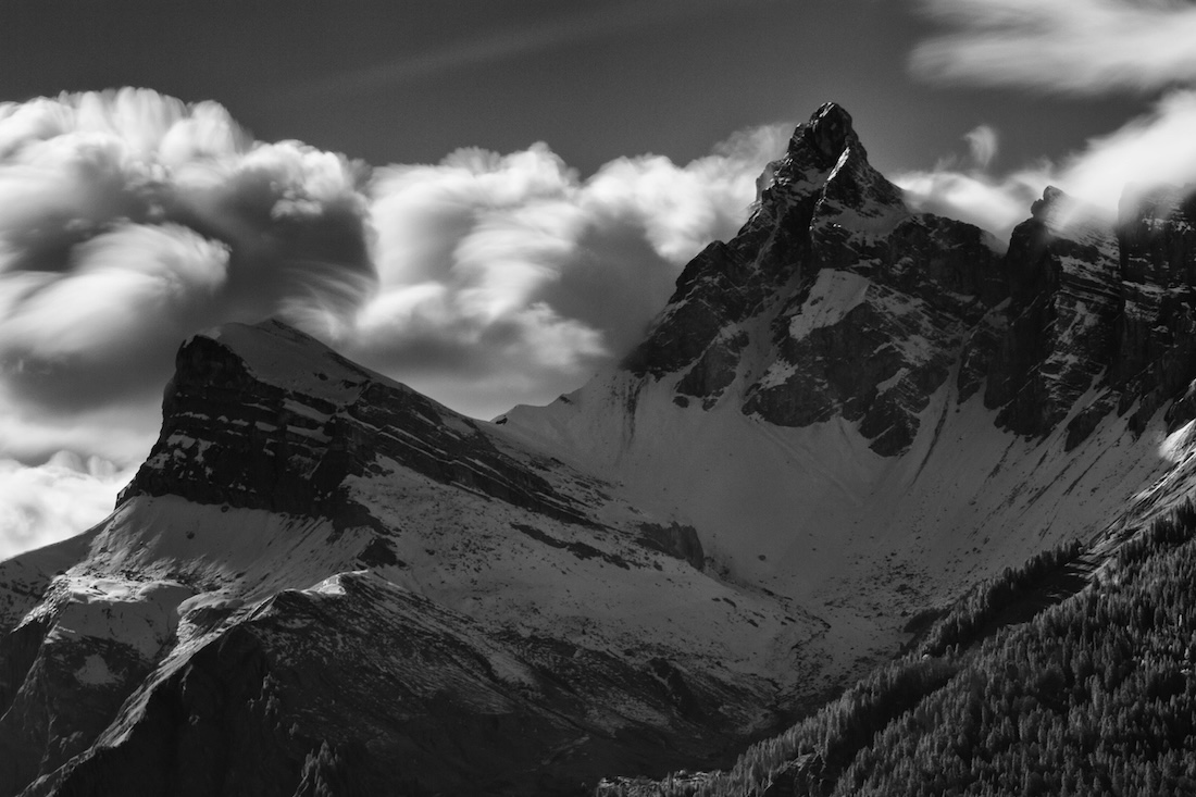 Infrared fine-art picture of the Pointe Percée in Aravis