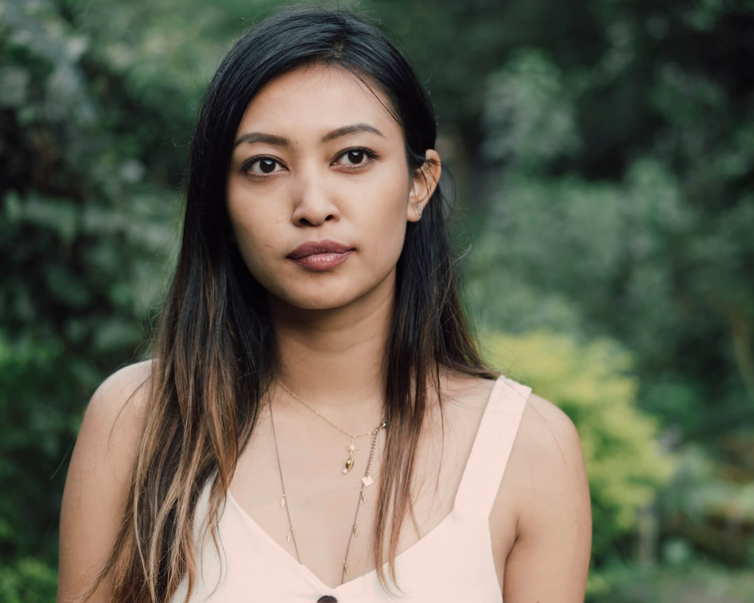 Portrait of a bride in Aizawl, Mizoram, captured in nature just after her engagement